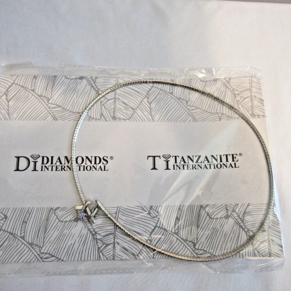 Diamonds International Tanzanite International Silver Necklace Slide Pendant
